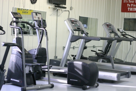 The stepper and tread mill give great cardio workouts