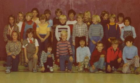 Lutheran Interparish School, Williamsburg, Iowa, third-grade class in 1979. Guess which one is me?